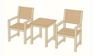 Изображение для товара Комплект из 3 стульев и 1 стола