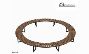 Изображение для товара Круглая скамья для обустройства костровой зоны 
